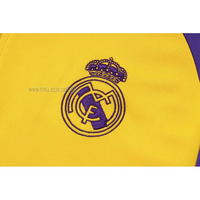 Tuta da Track de Felpa del Real Madrid Bambino 2023-2024 Giallo